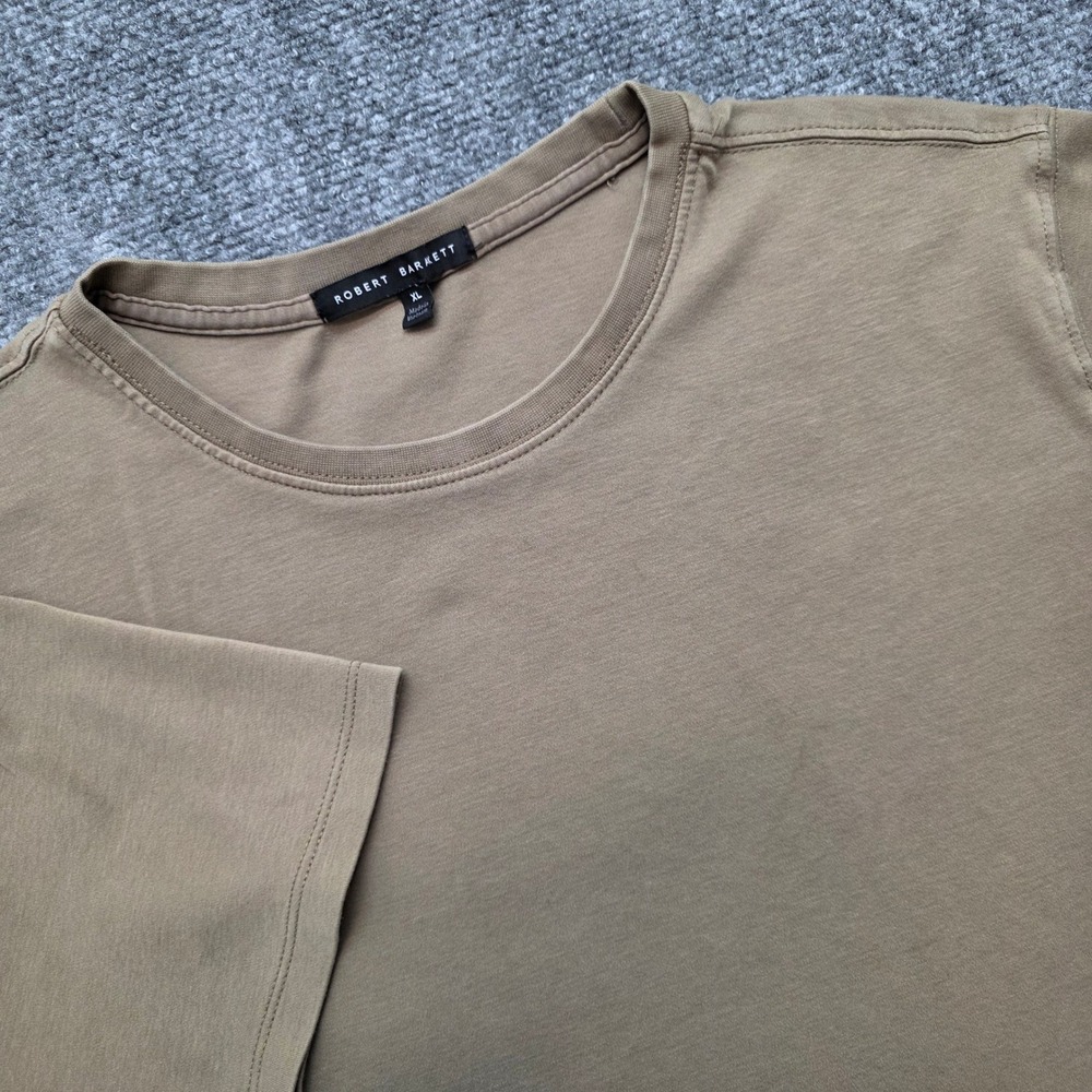 Robert Barakett Men's Georgia T-Shirt Pima Cotton SS Tee Shitake Brown Size XL